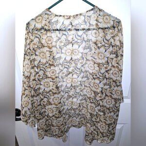 An American Eagle Outfitters sheer cardigan open front top in a ladies' x-small